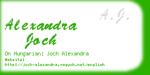 alexandra joch business card